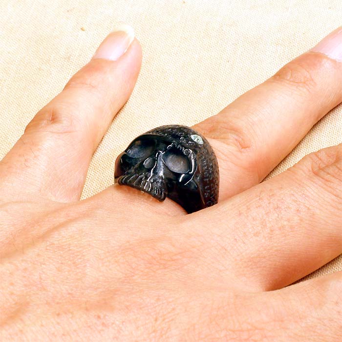 SAINTS(セインツ) カラー スカル リング 指輪 メンズ 樹脂 9～19号を