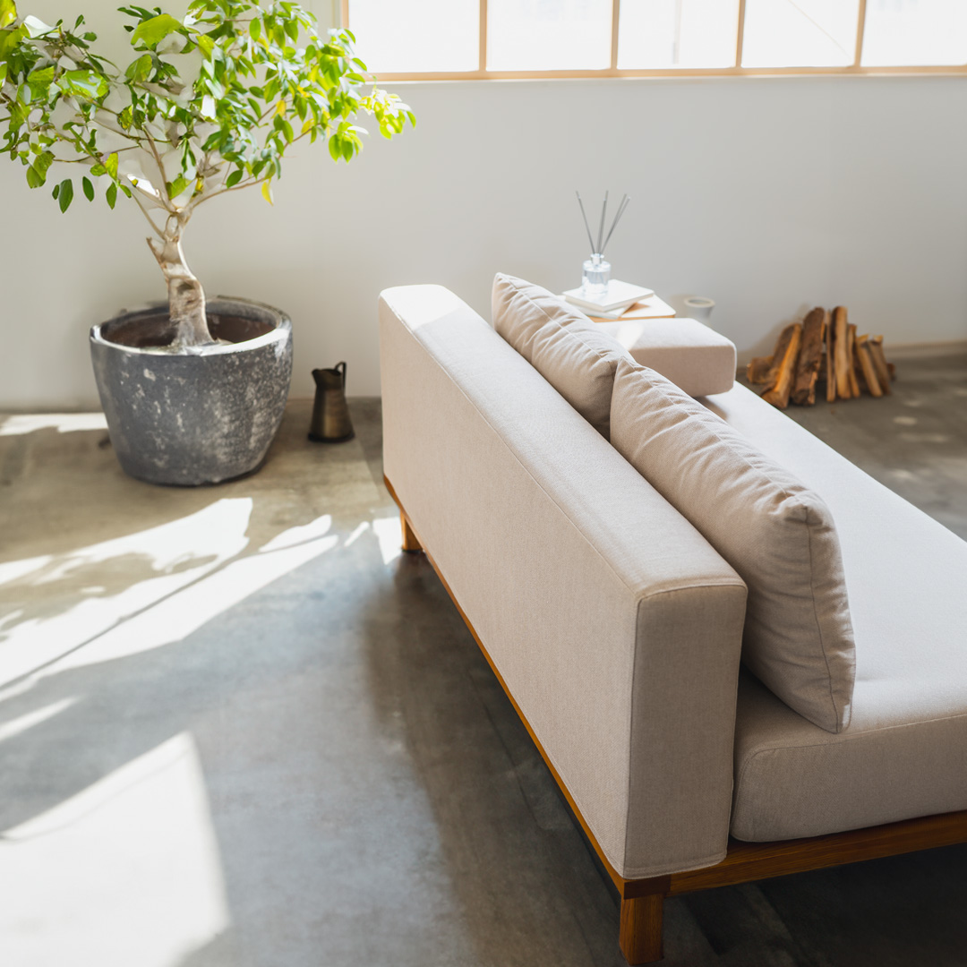 SIEVE】 レクト ユニットソファ ワイド ブラウンフレーム(ベージュ