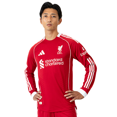 25-26 リヴァプール HOME オーセンティック長袖ユニフォーム／サッカー