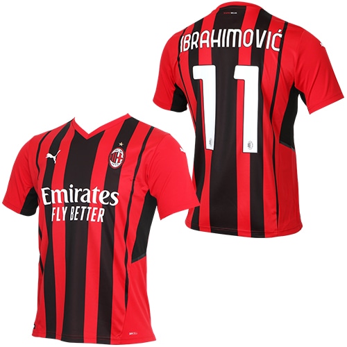 ACミラン 21/22 ホーム ユニフォーム #11 イブラヒモビッチ Sサイズ