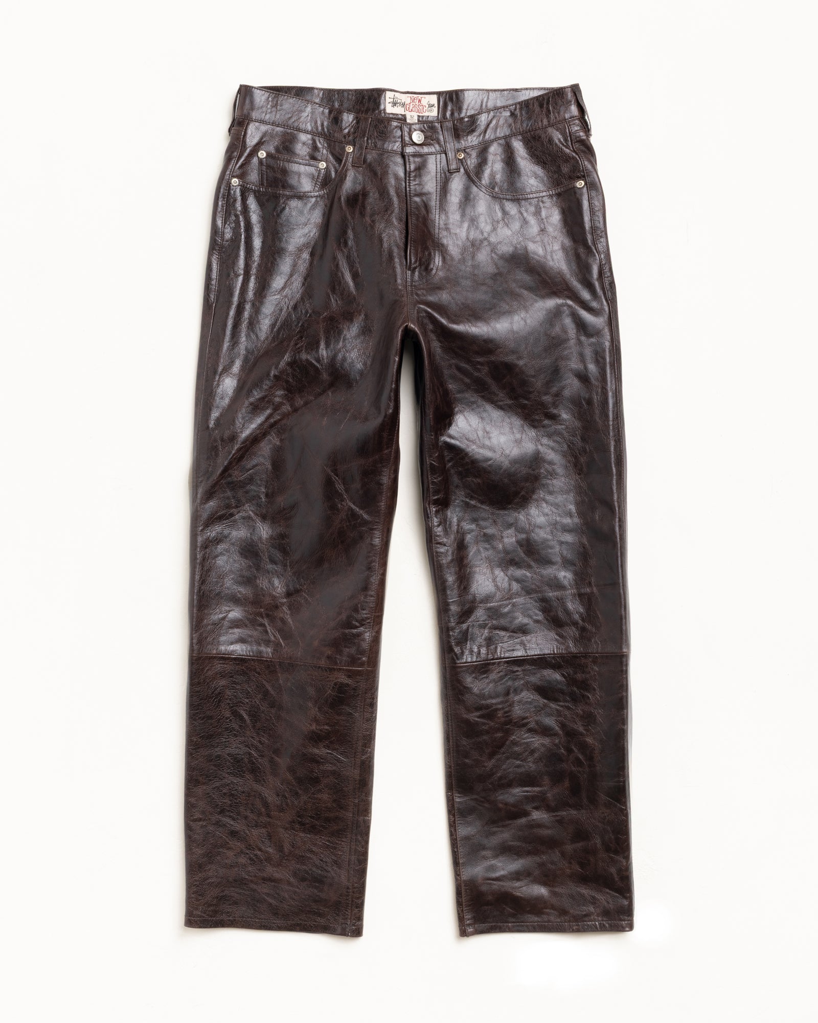 New Classic Pant Leather – Dark Brown | Pants | Stüssy