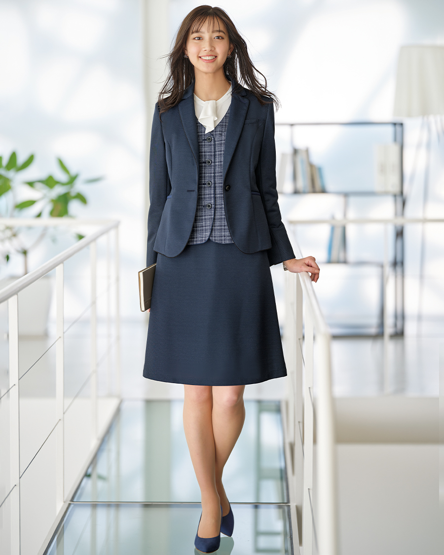 すごラク 【杢ドットニット】Aラインスカート | ユニフォーム総合