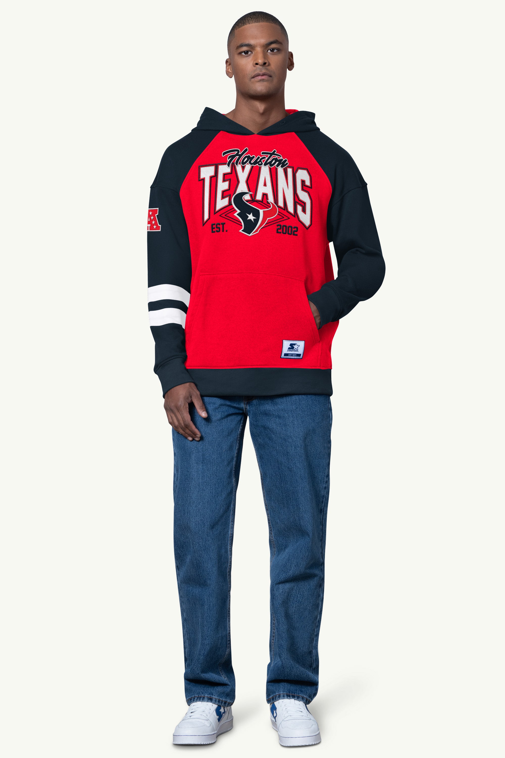 Mens Houston Texans Interception Colorblock Hoodie | NFL | Starter