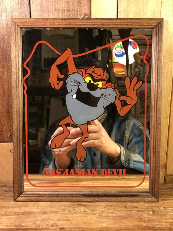 Warner Bros Looney Tunes “Tasmanian Devil” Pub Mirror タスマニアン