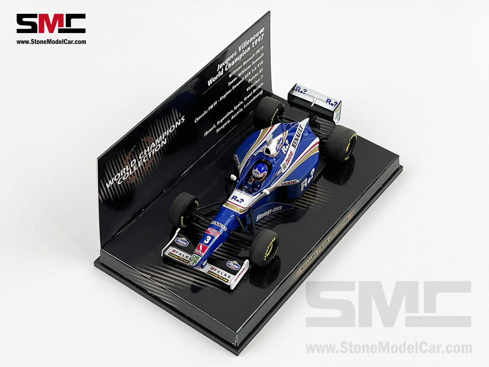 Williams F1 FW19 #3 Jacques Villeneuve 1997 World Champion 1:43