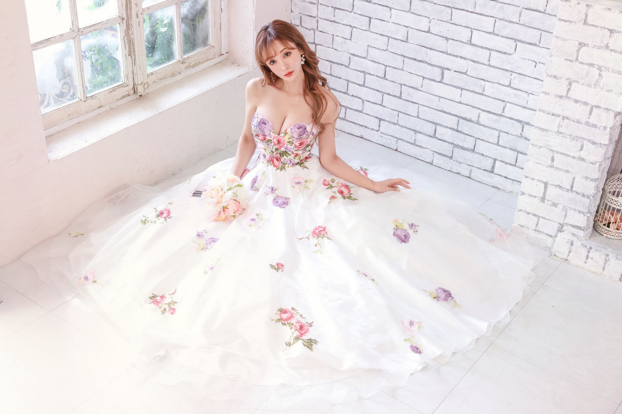 JEAN MACLEAN/ジャンマクレーン】フラワーオーガンジー/ ベア