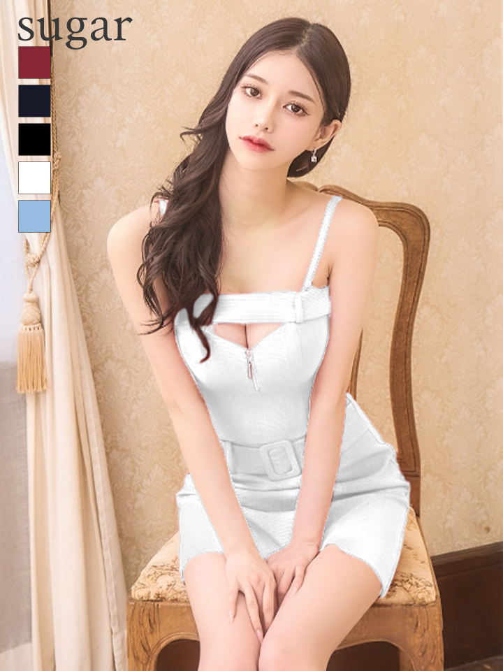 XSサイズあり【Glossy/グロッシー】バストカット/ ジッパーデザイン