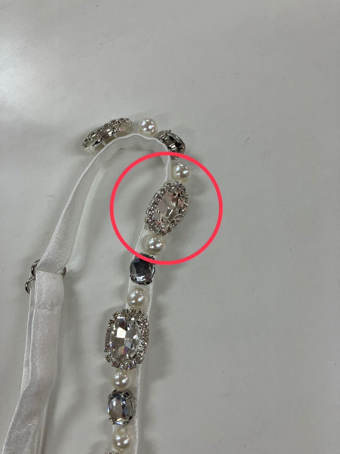 訳あり商品☆左肩ビジュー外れ箇所あり☆【ROBE de FLEURS/ローブド