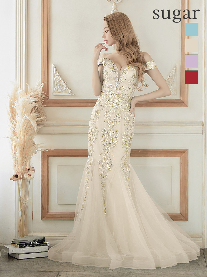 Lサイズあり【JEAN MACLEAN/ジャンマクレーン】マーメイド/ 刺繍レース