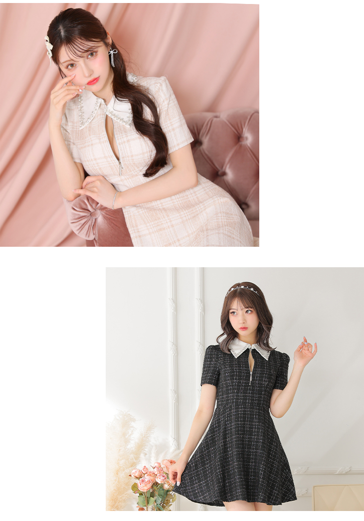 XSサイズあり【ROBE de FLEURS/ローブドフルール】ツイード/ 襟付き