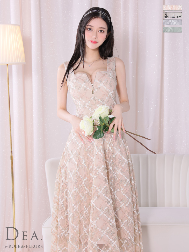 Lサイズあり【DEA./ディア】バストシッパー/ ノースリーブ/ 刺繍レース