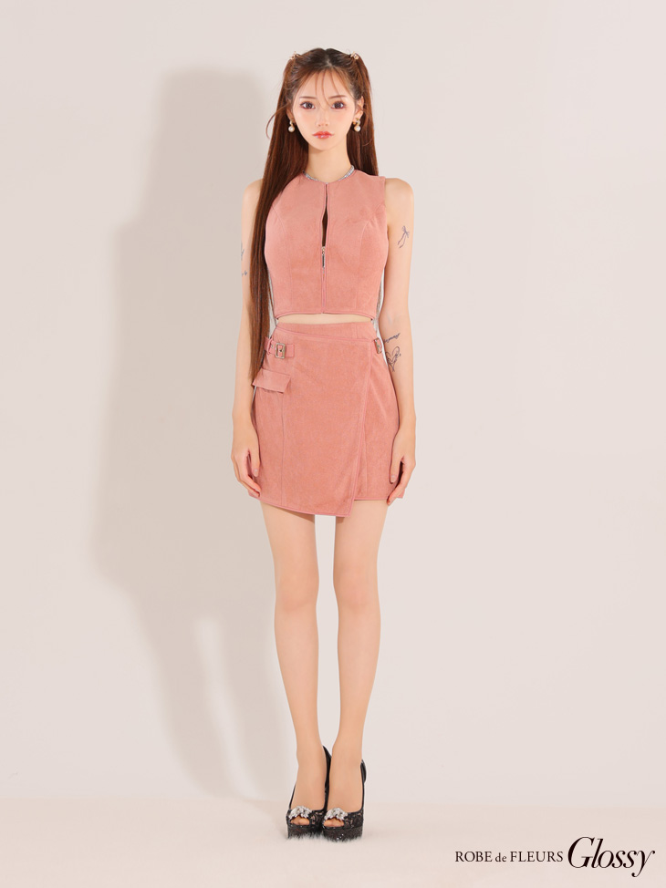 XSサイズあり【Glossy/グロッシー】ノースリーブ/ バストジップ