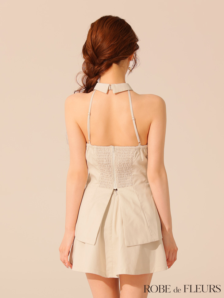 XSサイズあり【ROBE de FLEURS/ローブドフルール】フロントラッフル