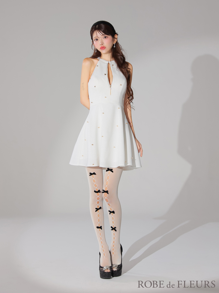 XSサイズあり【ROBE de FLEURS/ローブドフルール】ハートスタッズ