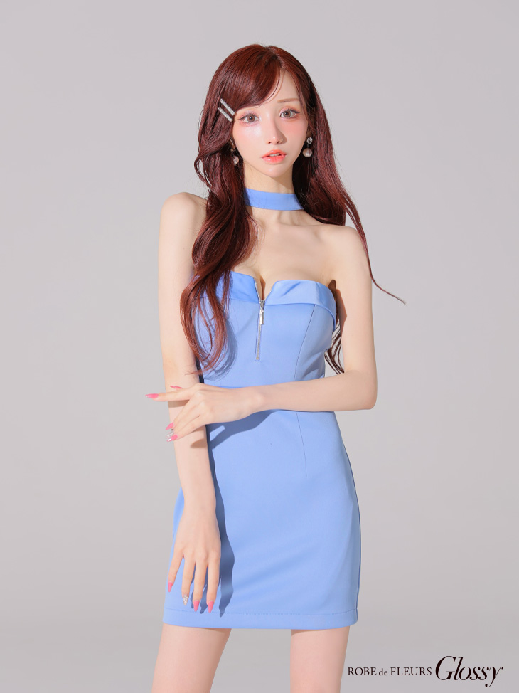 XSサイズあり【Glossy/グロッシー】2way/ チョーカー風/ バストジップ