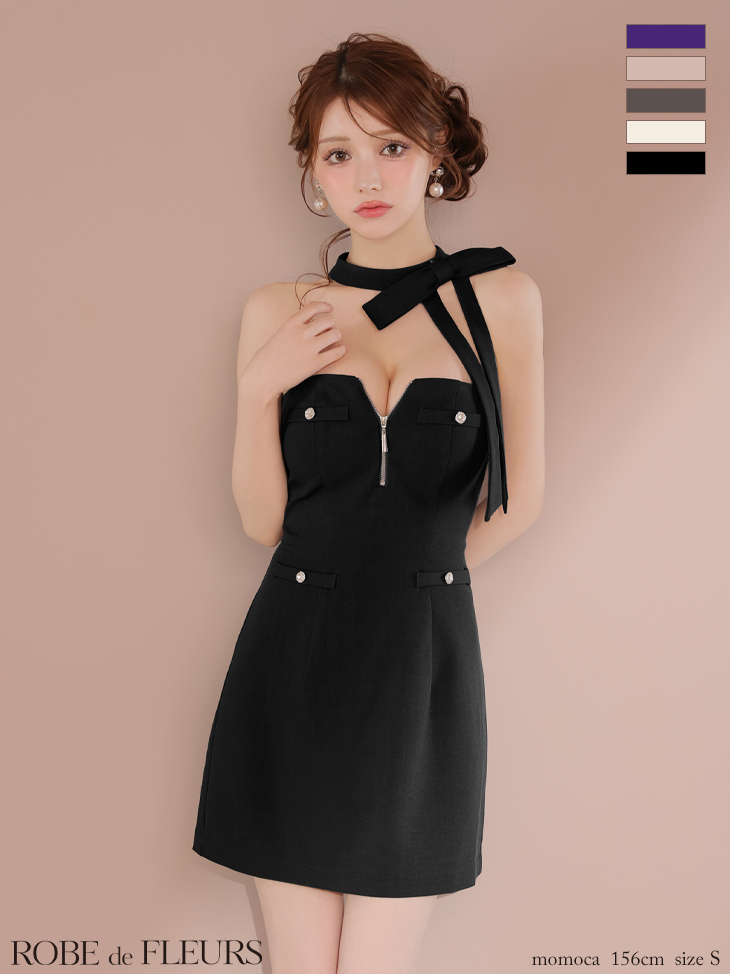 XSサイズあり【ROBE de FLEURS/ローブドフルール】2way/ ネックリボン