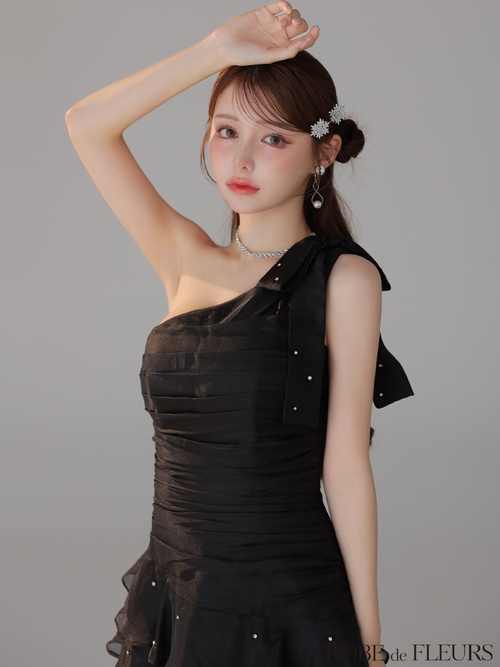 即日発送】XSサイズあり【ROBE de FLEURS/ローブドフルール】サテン