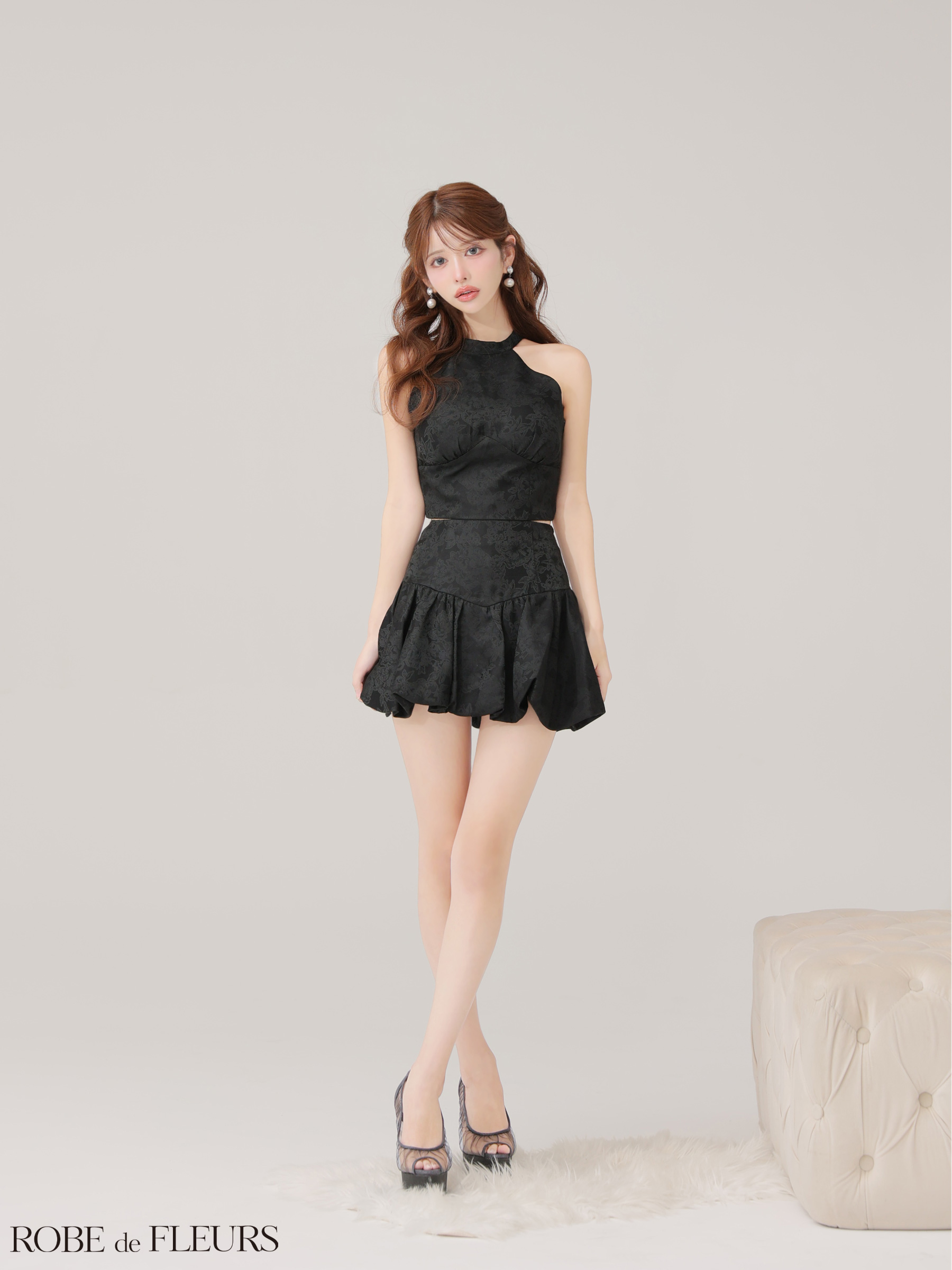 XSサイズあり【ROBE de FLEURS/ローブドフルール】ジャガード