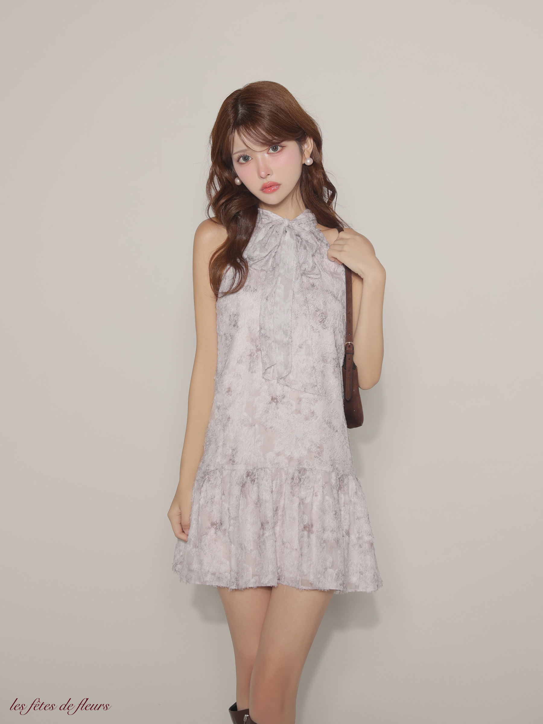 XSサイズあり【DEA./ディア】fleurs jacquard mini dress/ フラワー