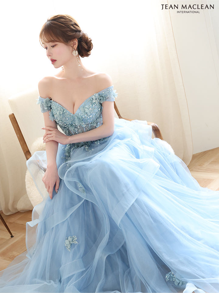 JEAN MACLEAN/ジャンマクレーン】立体フラワー/ シアー/ オフショル