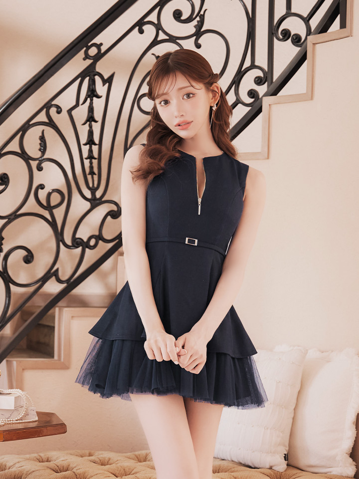 XS-Lサイズあり【DEA./ディア】ノースリーブ/ ベルトデザイン