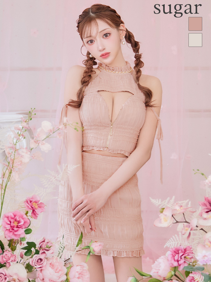 XSサイズあり【ROBE de FLEURS/ローブドフルール】シャーリング