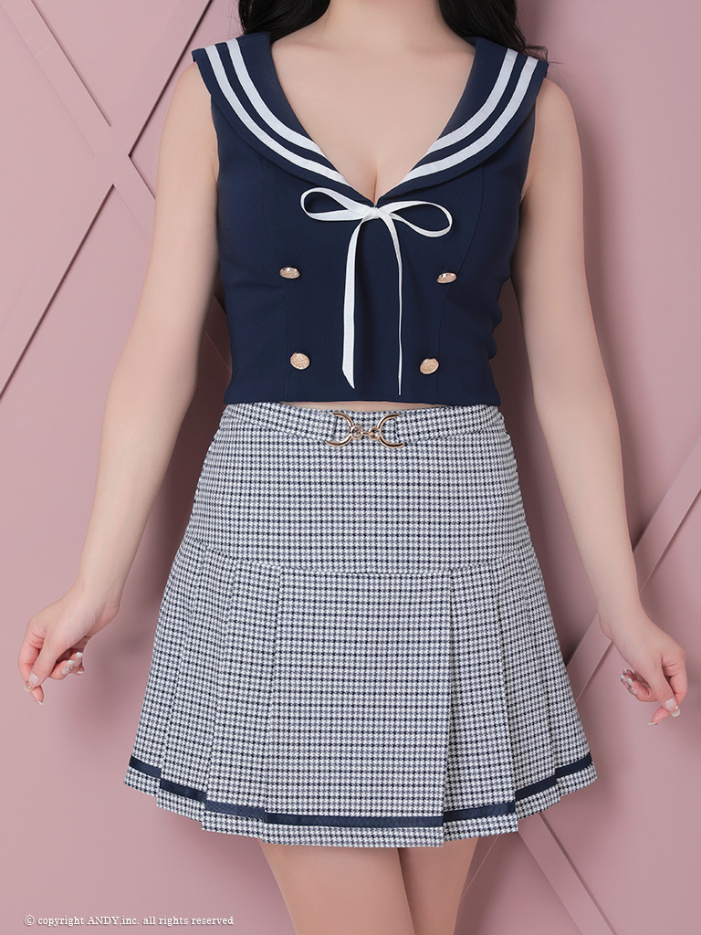 an/アン】セーラーカラー/ 襟付き/ セットアップ/ ノースリーブ