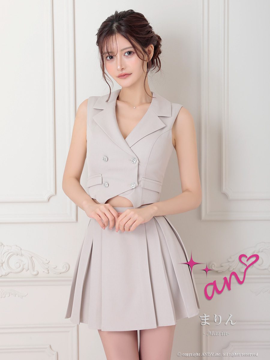 XSサイズあり【an /アン】襟付き/ ダブルボタン/ ポケット