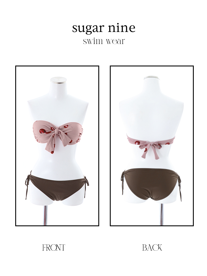 即日発送】【水着セール】【ビキニ】【水着】フロントリボンさくらんぼ