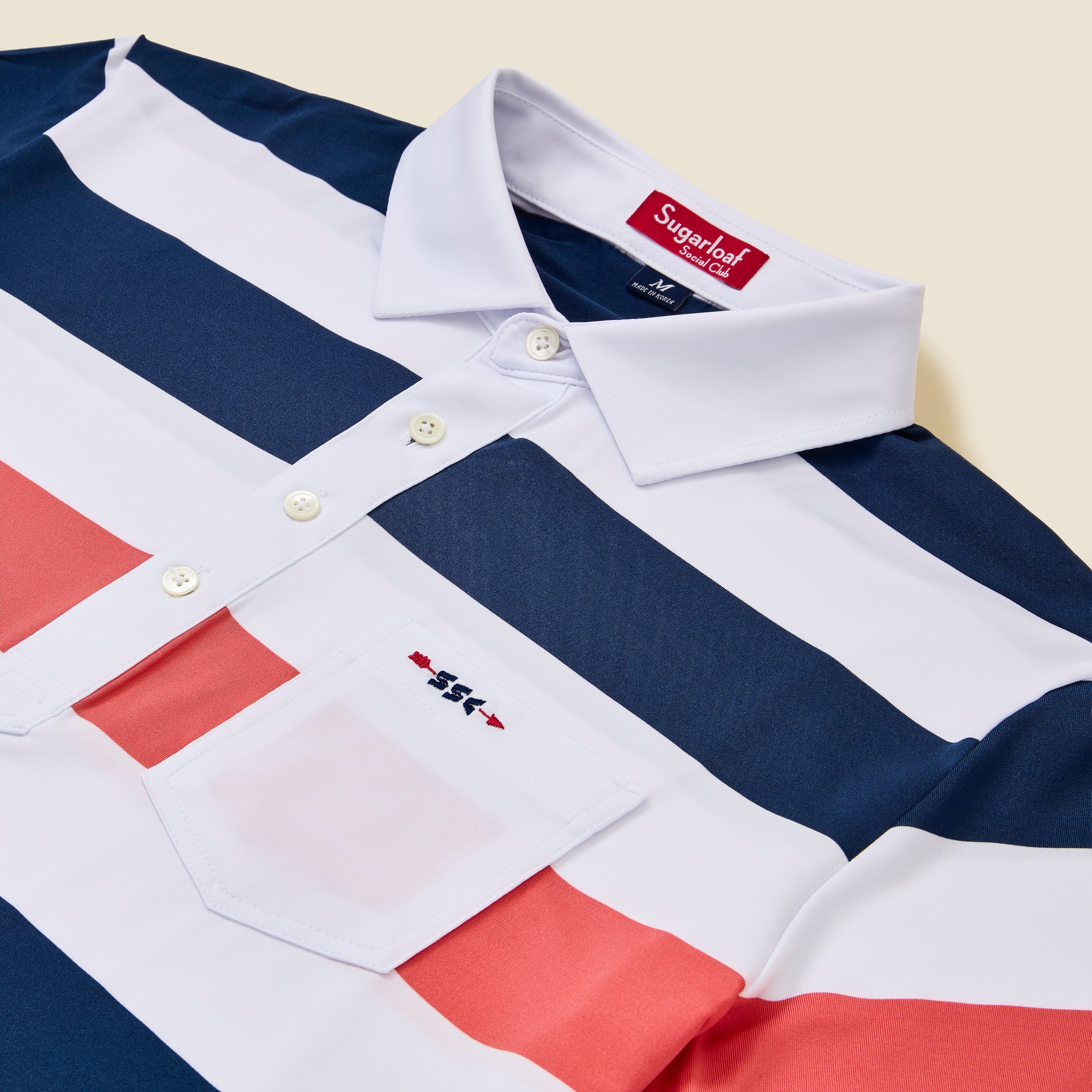 The Big Stripe Sport Pocket Polo