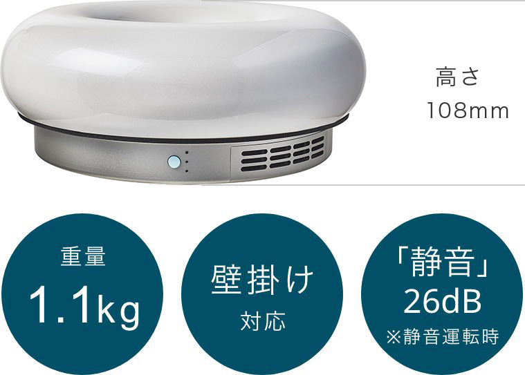 スペック｜光触媒搭載の家庭用 空間除菌脱臭機QAIS -air- 03｜サンスター