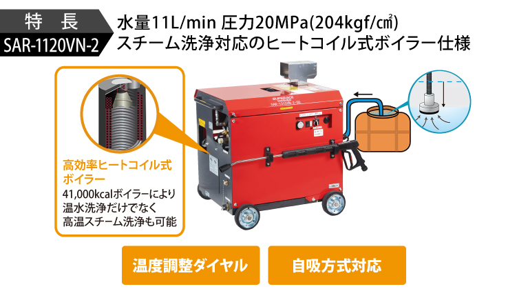 SAR-1120VN-2［60Hz］ | 温水型 | 高圧洗浄機 | 製品情報 | 高圧洗浄機