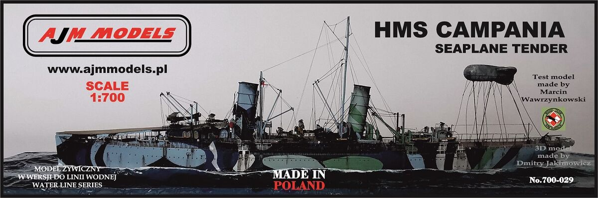 HMS CAMPANIA Seaplane Tender AJM Models -700-029