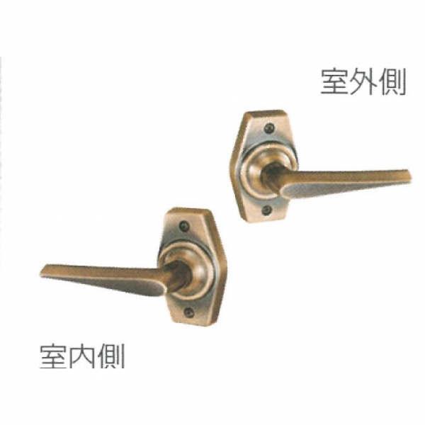 076-061C 川口技研 GIKENホームレバーHL-1C 空錠 銅ブロンズ色｜ホーム