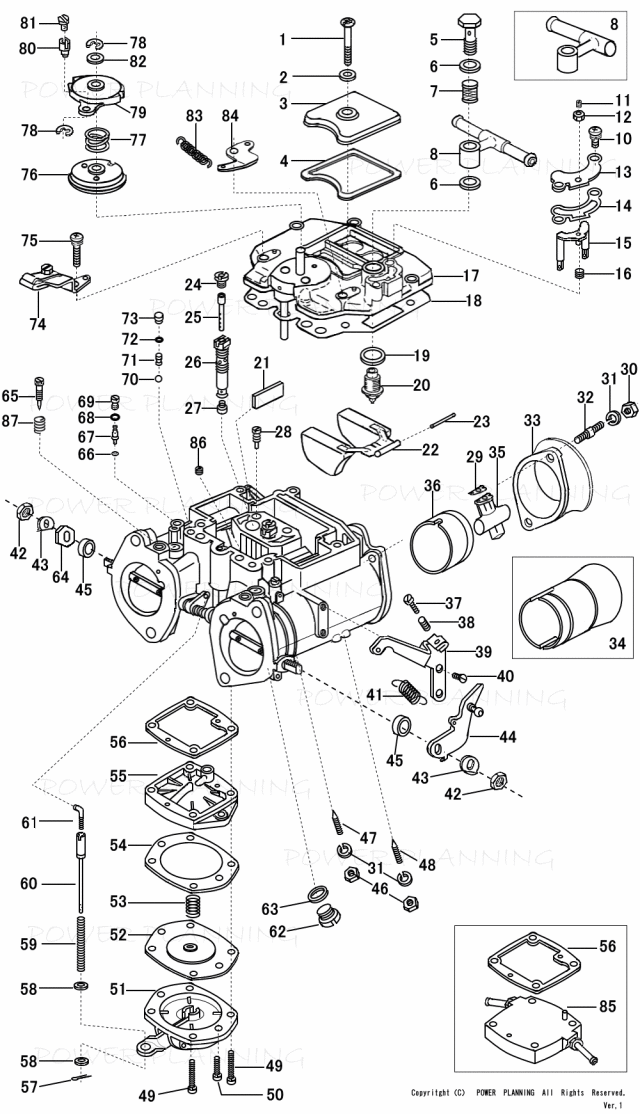 SOLEX 4型 SOLEX・OERキャブレターパーツ販売の「パワー