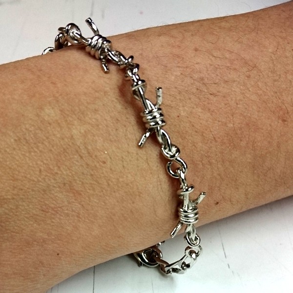 有刺鉄線ブレス (パンクアクセサリー,男女兼用,アクセサリー,ワイルド