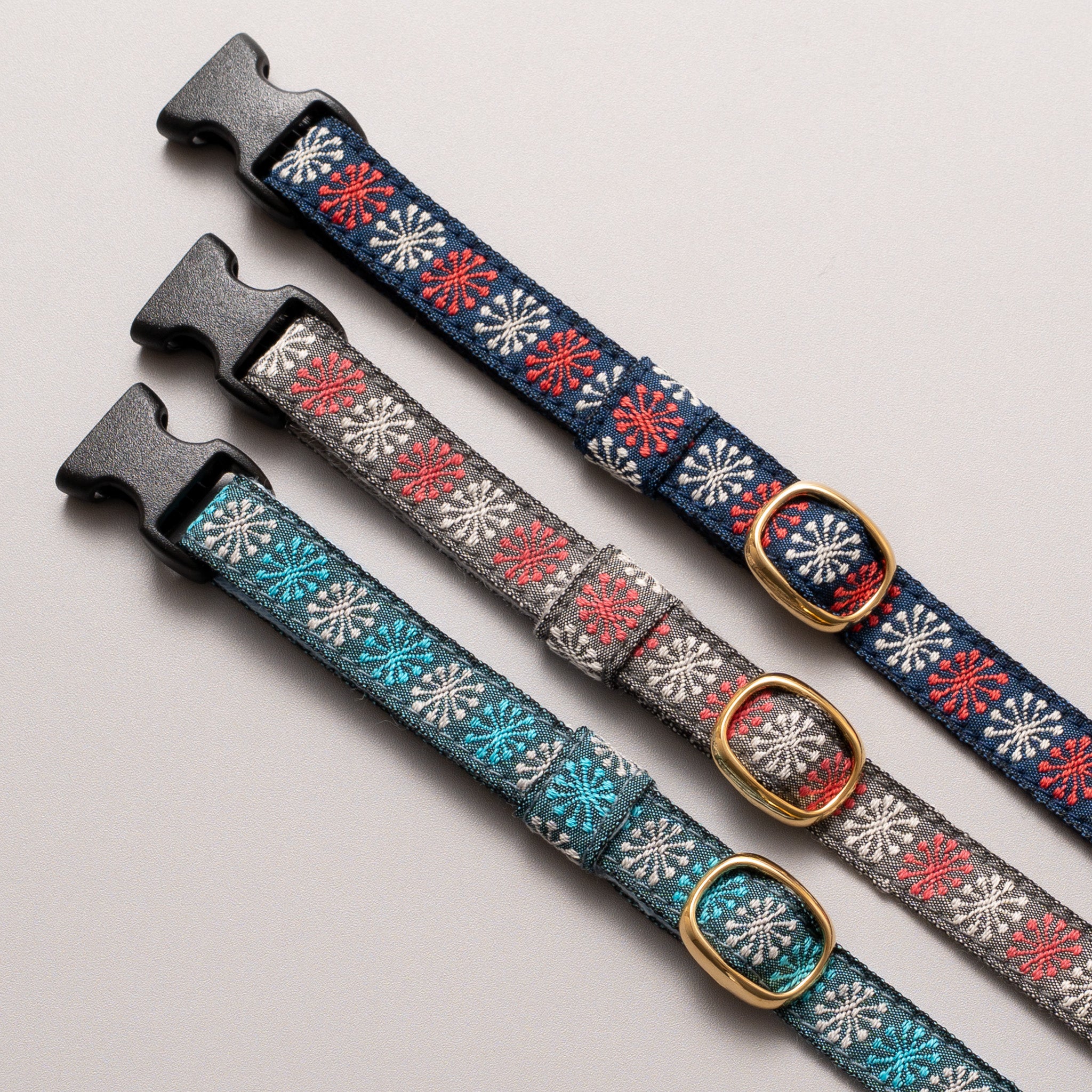 チロル猫首輪 Kafka フラッフ 03グレー｜ぽぽねこ公式オンラインショップ