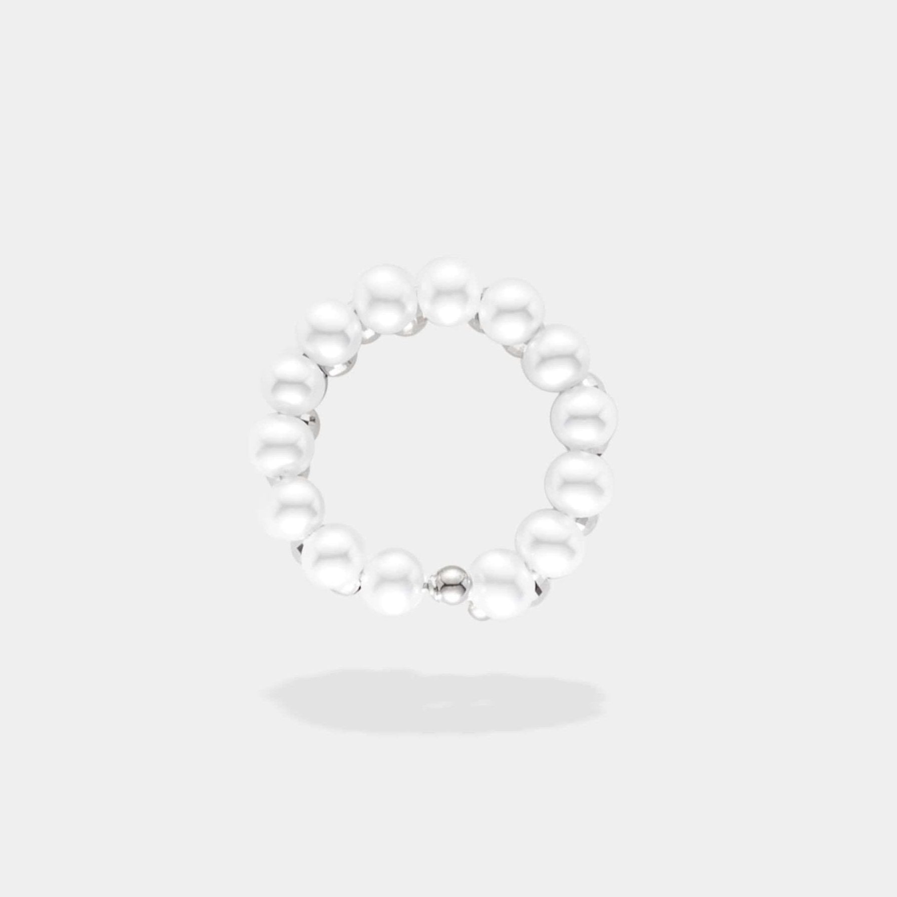 Spiral Pearl White Gold Ring – Pearlish