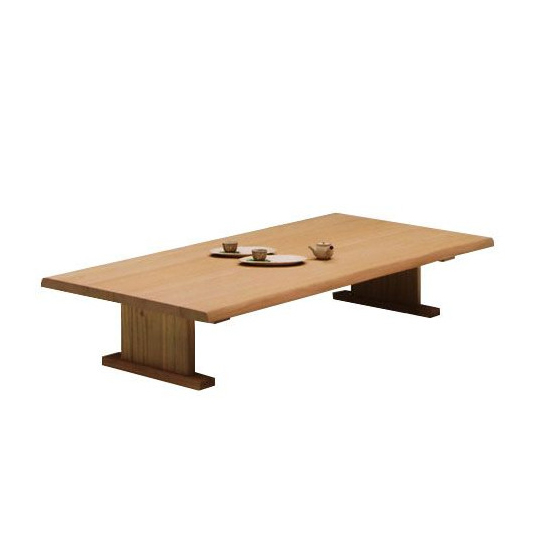 タモ無垢集成材オーダーローテーブル 座卓(板脚) ペイント工房