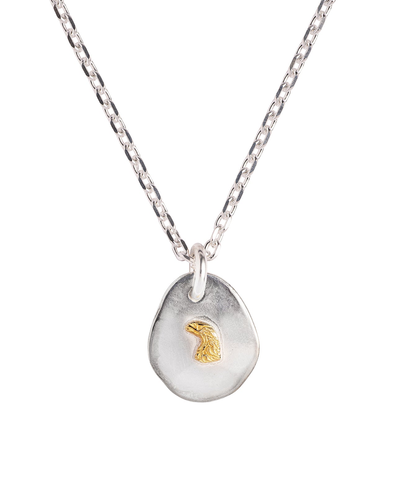 Larry Smith Eagle Head Pendant, 18K Gold Accent – Pancho And Lefty