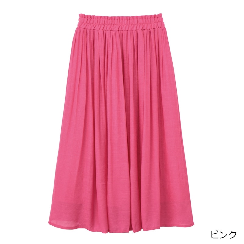 CHARM BERRY TIC チャームベリーチック スラブギャザースカート(ピンク