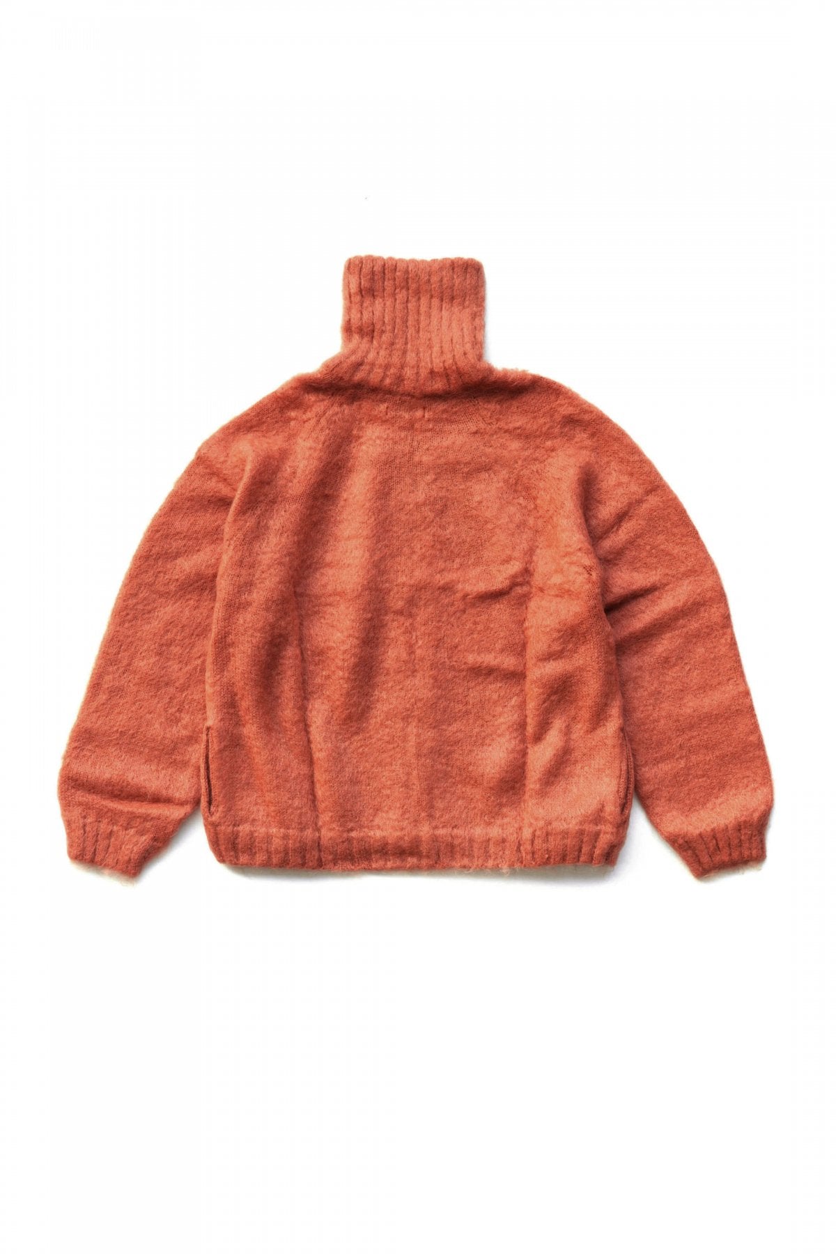 OLD JOE - EXCLUSIVE MOHAIR ZIP TURTLE NECK SWEATER - TOMETO – PHAETON
