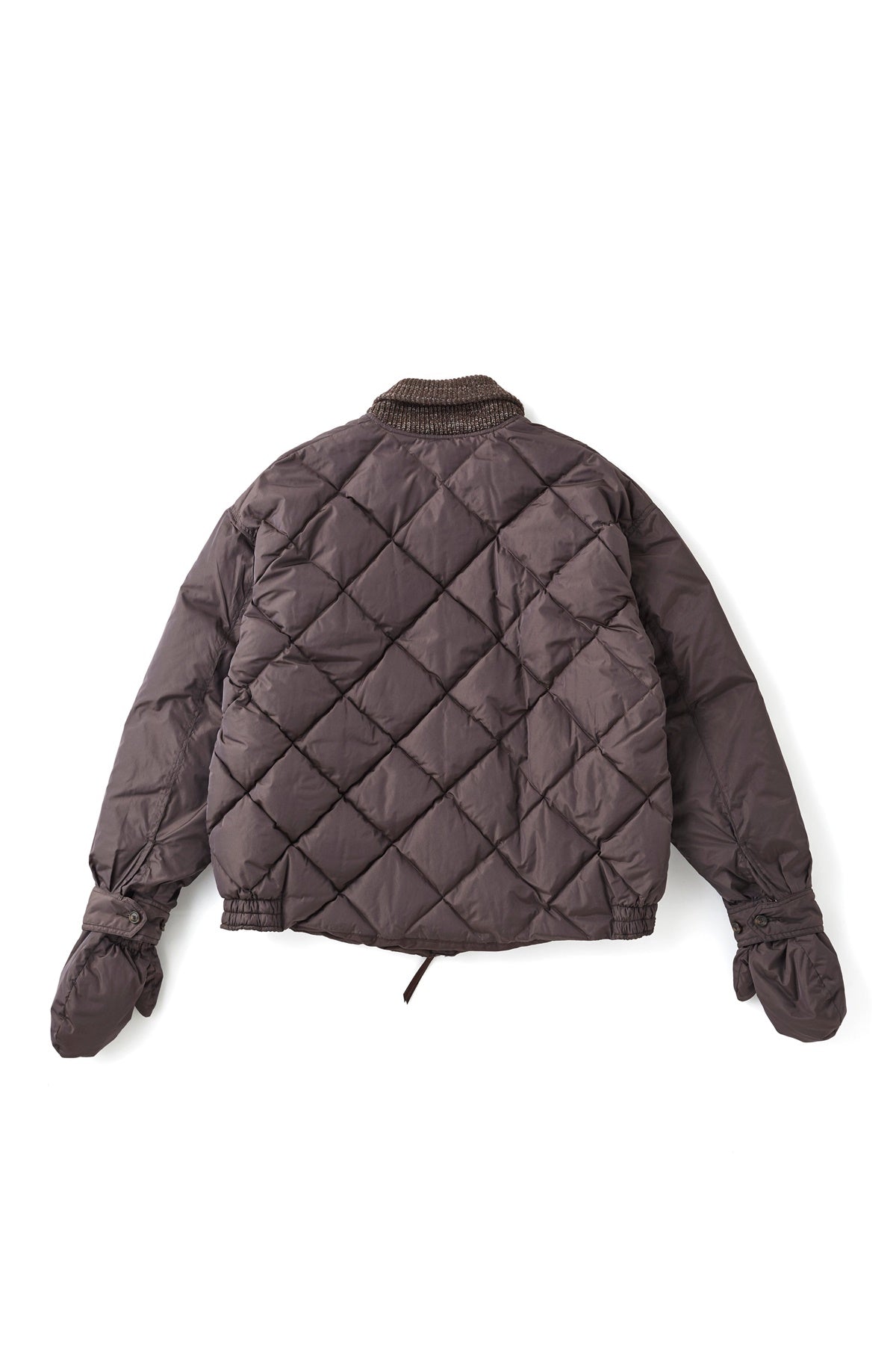 ○OLD JOE - HIGH COUNTSILK MITTEN PUFF JACKET - WHISKY – PHAETON