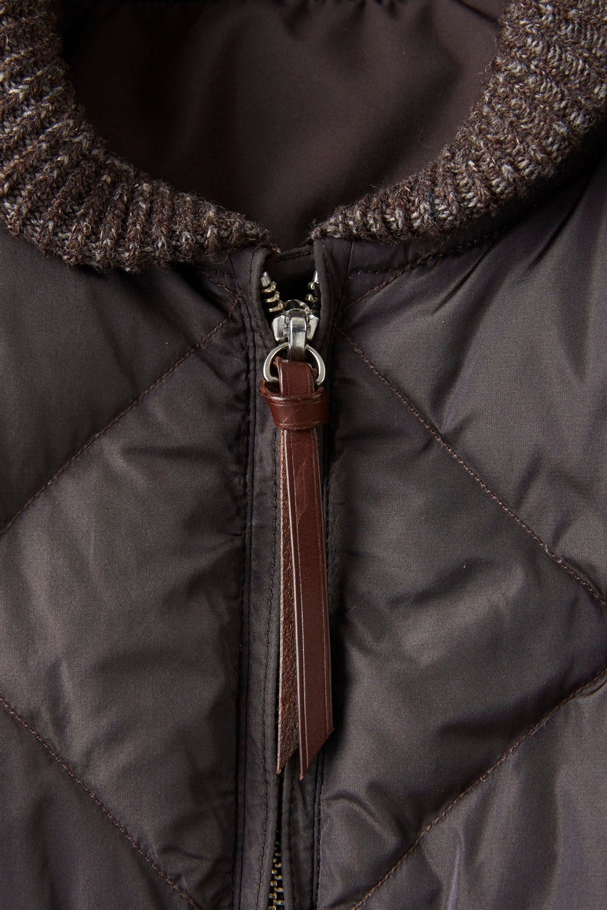 ○OLD JOE - HIGH COUNTSILK MITTEN PUFF JACKET - WHISKY – PHAETON