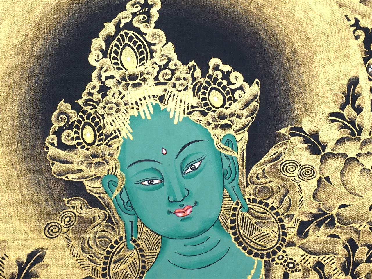 ◇現地より直送！職人による肉筆◇貴重な本物・曼荼羅（マンダラ