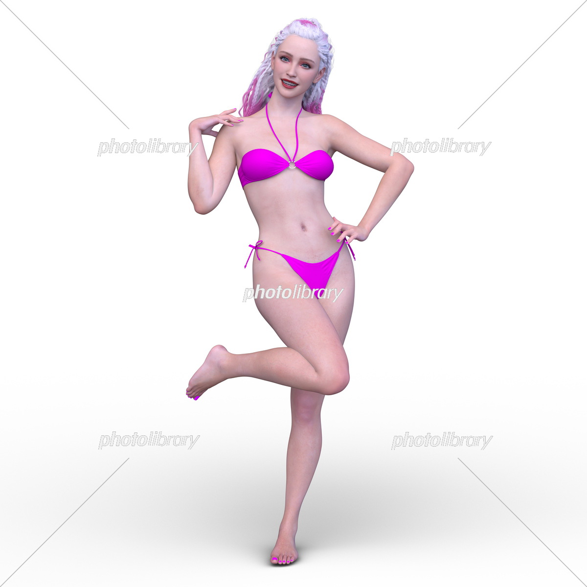 ビキニ姿の女性 イラスト素材 [7310687] - フォトライブラリー