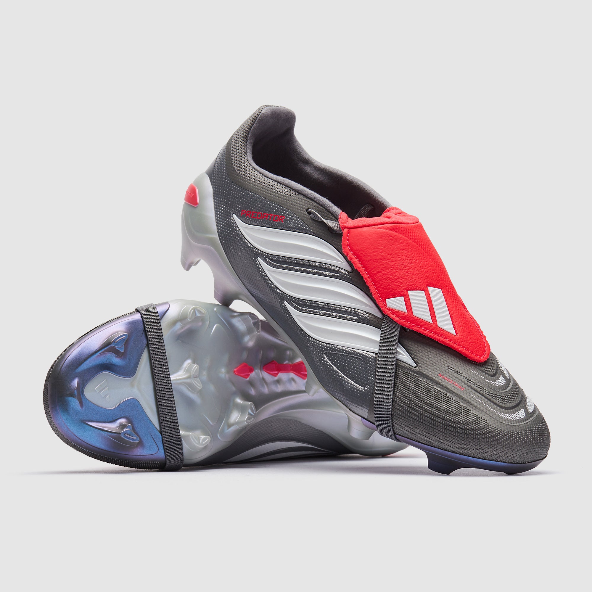 adidas Predator League Tongue Firm Ground - Iron Met./Zero Met