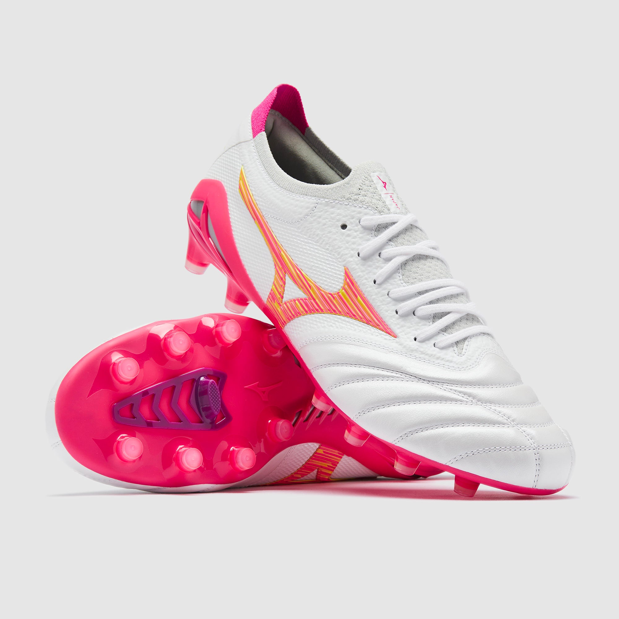 Mizuno Morelia Neo IV Beta Made In Japan Firm Ground - White/Pink