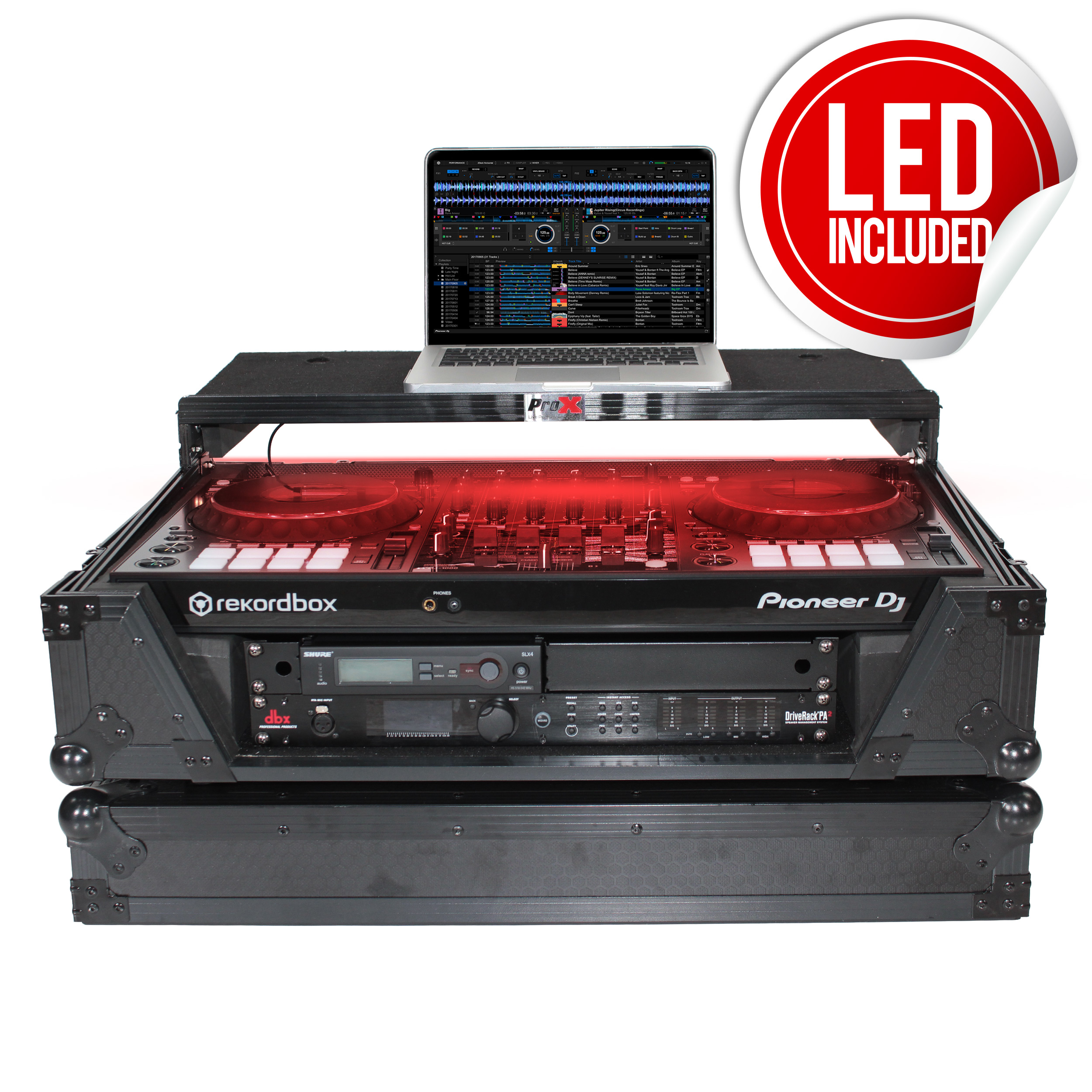 ProX XS-SX1K2UWLTBL LED Flight Case for Pioneer DDJ-1000 / SRT