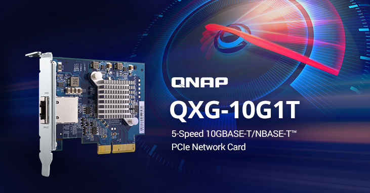 QNAP Unveils the QXG-10G1T, a 5-Speed 10GBASE-T NIC for NAS or PC